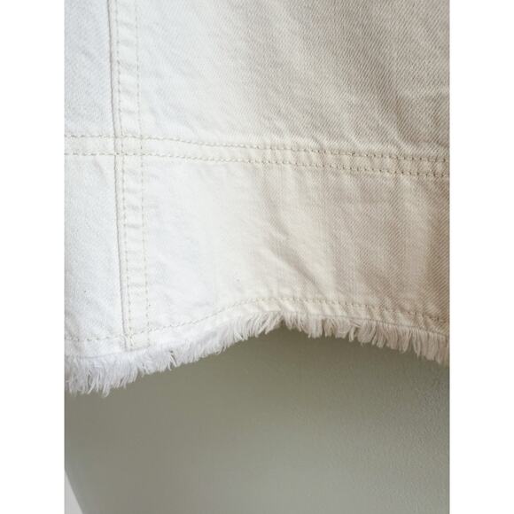 Madewell | NWT Fluted Midi Skirt in Tile White | Sz 26 - Picture 5 of 10